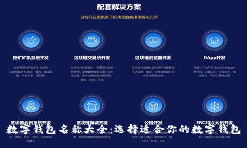 数字钱包名称大全：选择适合你的数字钱包