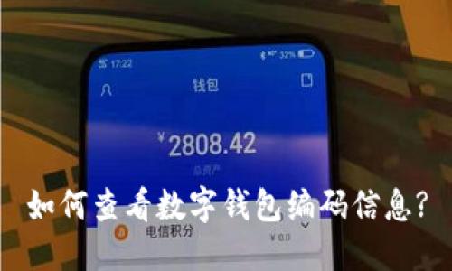 如何查看数字钱包编码信息?