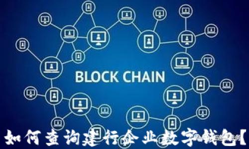 
如何查询建行企业数字钱包？